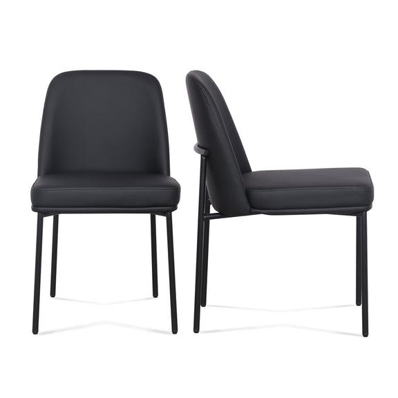 Sydney Performance Vegan Leather Dining Chair - Set of 2 - Black