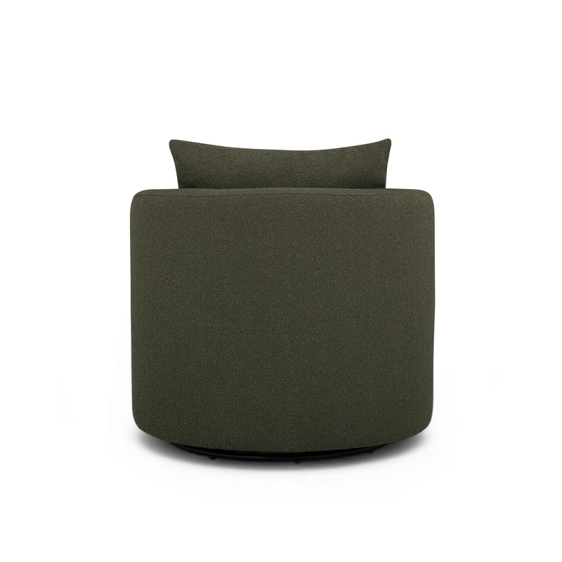 Silvi Performance Boucle Swivel Accent Chair - Kale Green