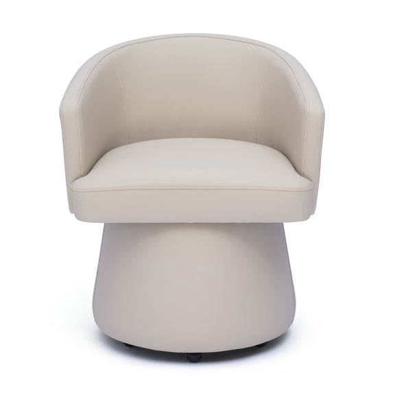 Kristen Rolling Desk Chair - Beige