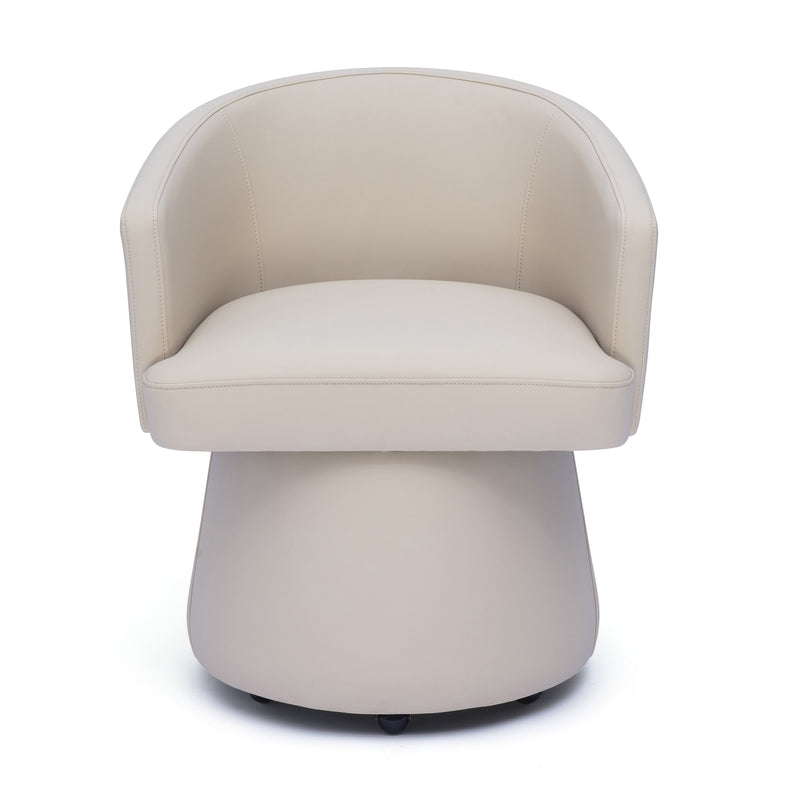 Kristen Rolling Desk Chair - Beige