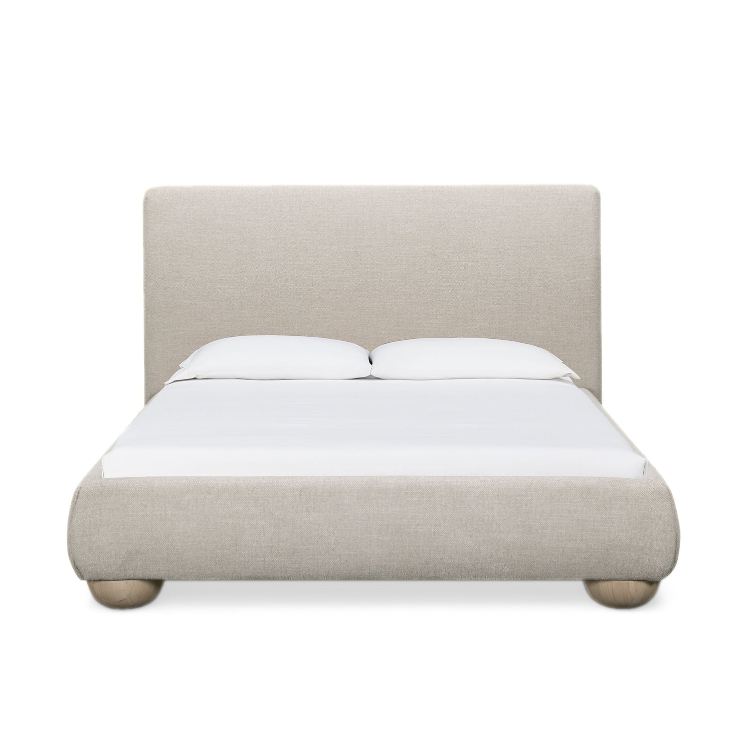 Rayne Textured Fabric Bed - Cream