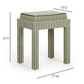 Kora Cotton Jute Contract-Grade Accent Stool - Green Stripes