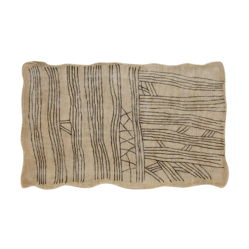 Daphne Natural Hand Tufted Wool Area Rug 5'X8'