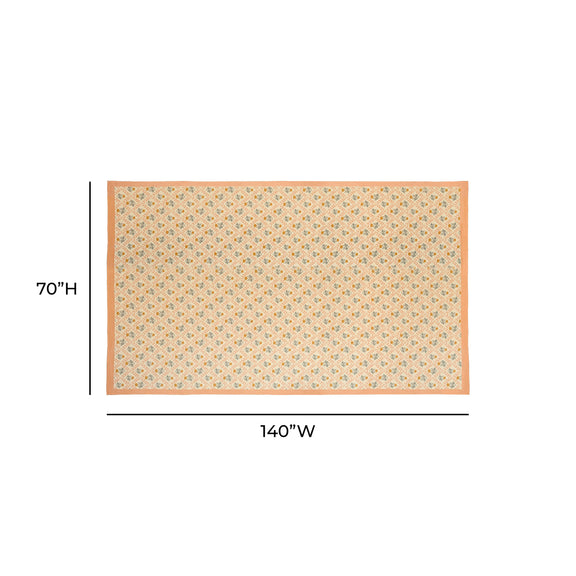 Dolce Natural Cotton Table Cloth - Blush / 70" x 140"