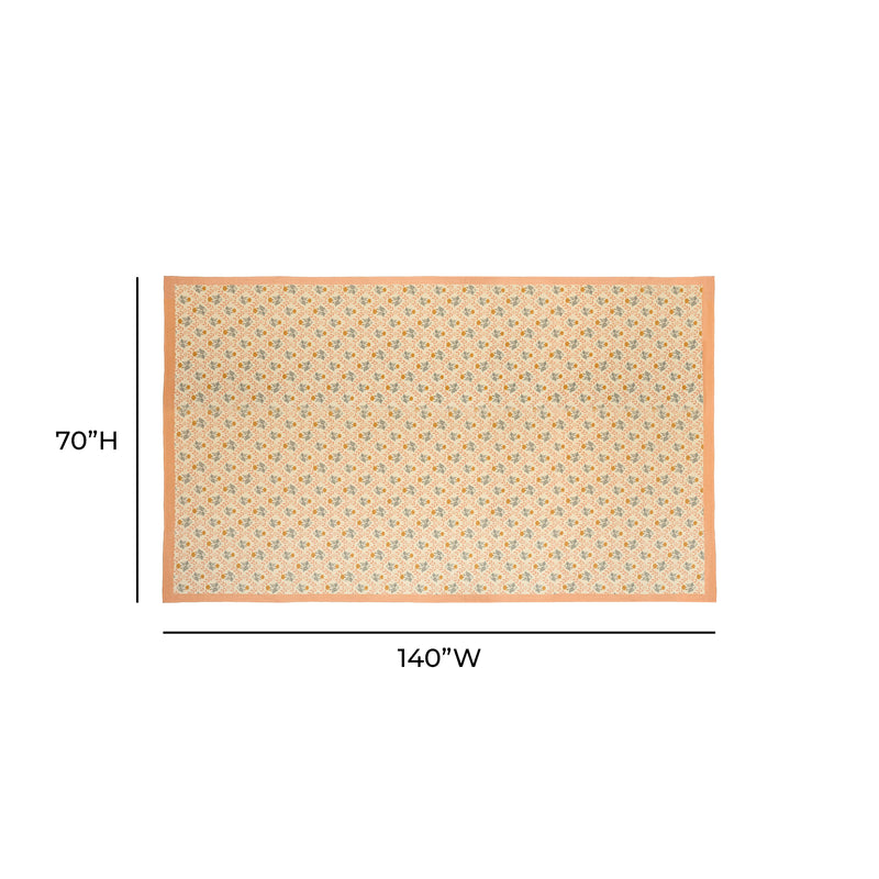 Dolce Natural Cotton Table Cloth - Blush / 70" x 140"