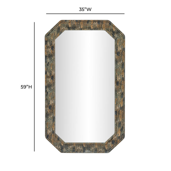 Charlene 35"X59" Jewel Wall Mirror - Watercolor Print