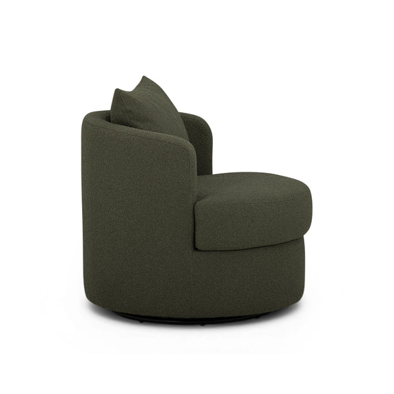 Silvi Performance Boucle Swivel Accent Chair - Kale Green