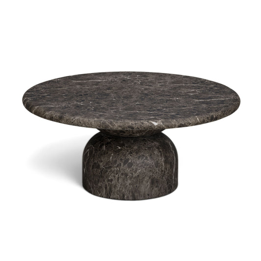 Cynthia 36" Concrete Indoor/Outdoor Coffee Table - Dark Emperador Marble