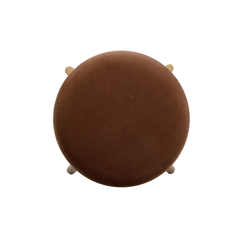 Oodle Performance Vegan Mohair Bar and Counter Stool - Bronze / Natural Ash / Counter Height
