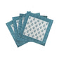 Crissy Cotton Canvas Printed Napkins - Set of 4 - Blue Vintage Floral