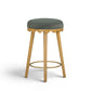 Oodle Performance Vegan Mohair Bar and Counter Stool - Green / Natural Ash / Counter Height