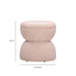 Tomlin Ruched Performance Fabric Game Ottoman - Light Pink