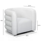 Curves Performance Velvet Swivel Accent Chair - Cream