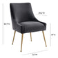 Beatrix Performance Velvet Dining Chair - Grey