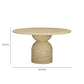 Cynthia 54" Concrete Indoor/Outdoor Dining Table - Light Emperador Marble