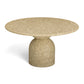 Cynthia 54" Concrete Indoor/Outdoor Dining Table - Light Emperador Marble
