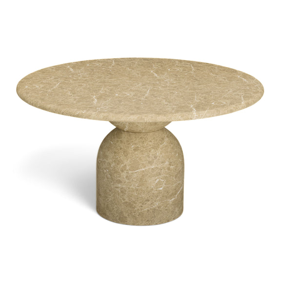 Cynthia 54" Concrete Indoor/Outdoor Dining Table - Light Emperador Marble