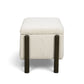 Abby 52" Nubby Fabric Storage Bench - Cream