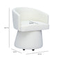 Kristen Rolling Desk Chair - Off-White
