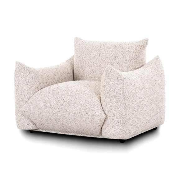 Saint Tropez Nubby Fabric Armchair in Sand