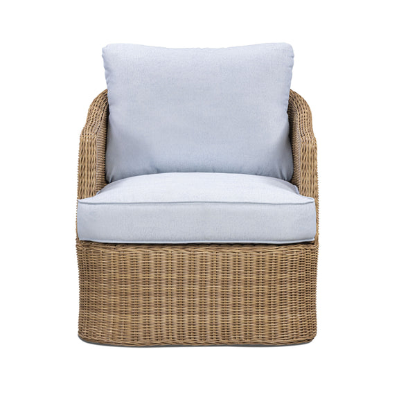 Axel Boucle Outdoor Accent Chair - Blue