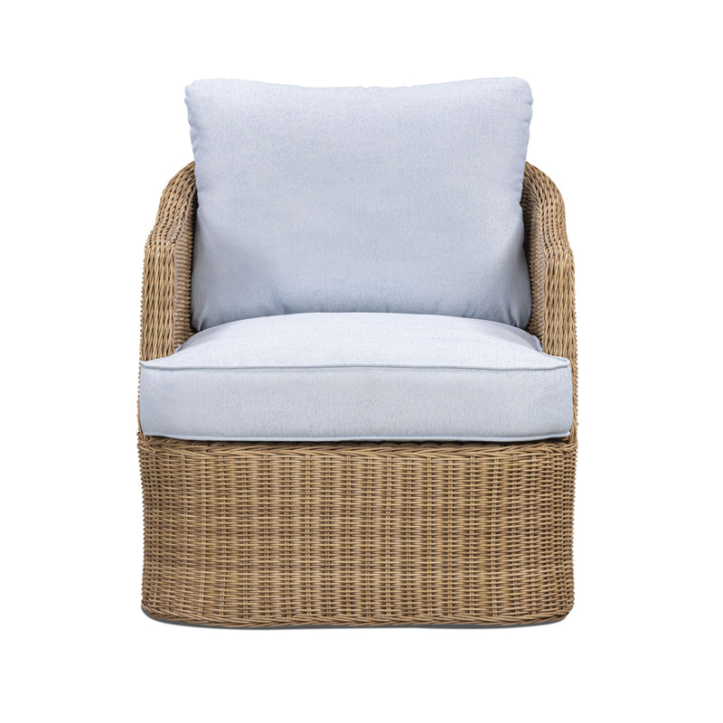 Axel Boucle Outdoor Accent Chair - Blue
