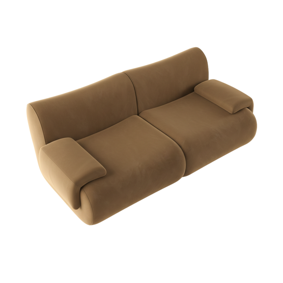 Zenith 80" Modular Loveseat - Brown