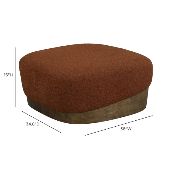 Domina Boucle Ottoman - Autumn Red