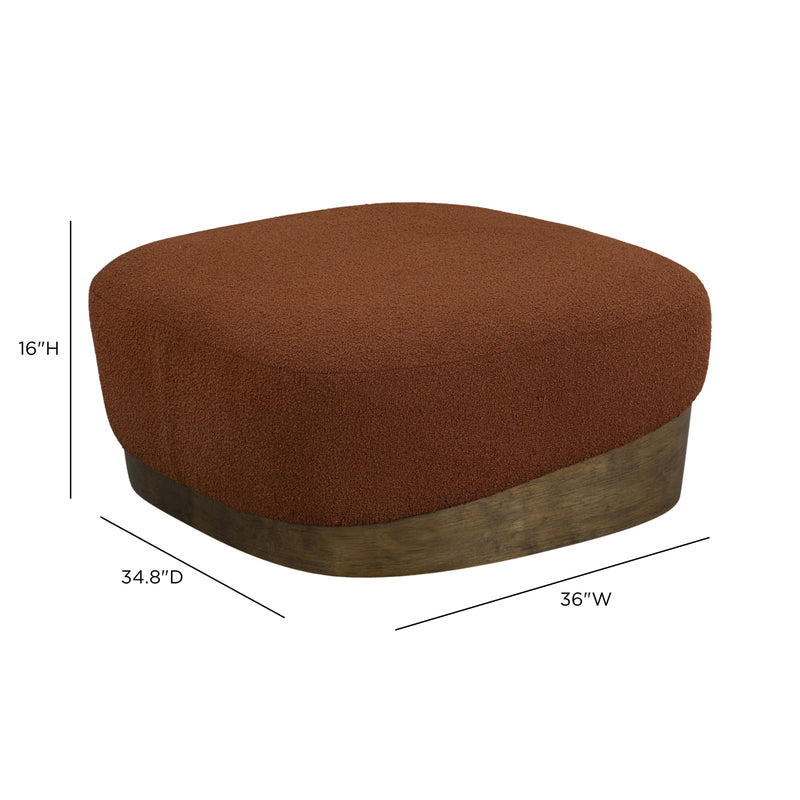 Domina Boucle Ottoman - Autumn Red