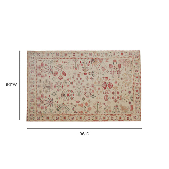 Jardin Hand Woven Wool Area Rug 5'X8'