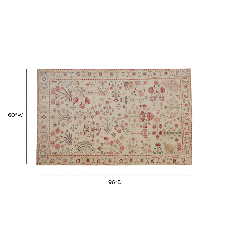 Jardin Hand Woven Wool Area Rug 5'X8'