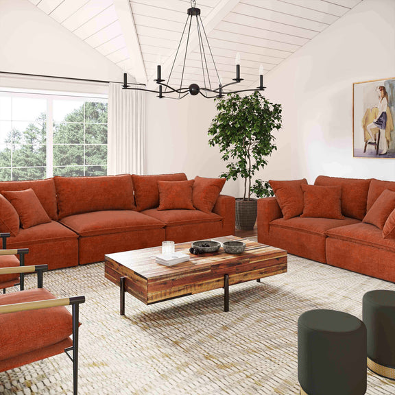 Cali 80" Modular Loveseat - Rust