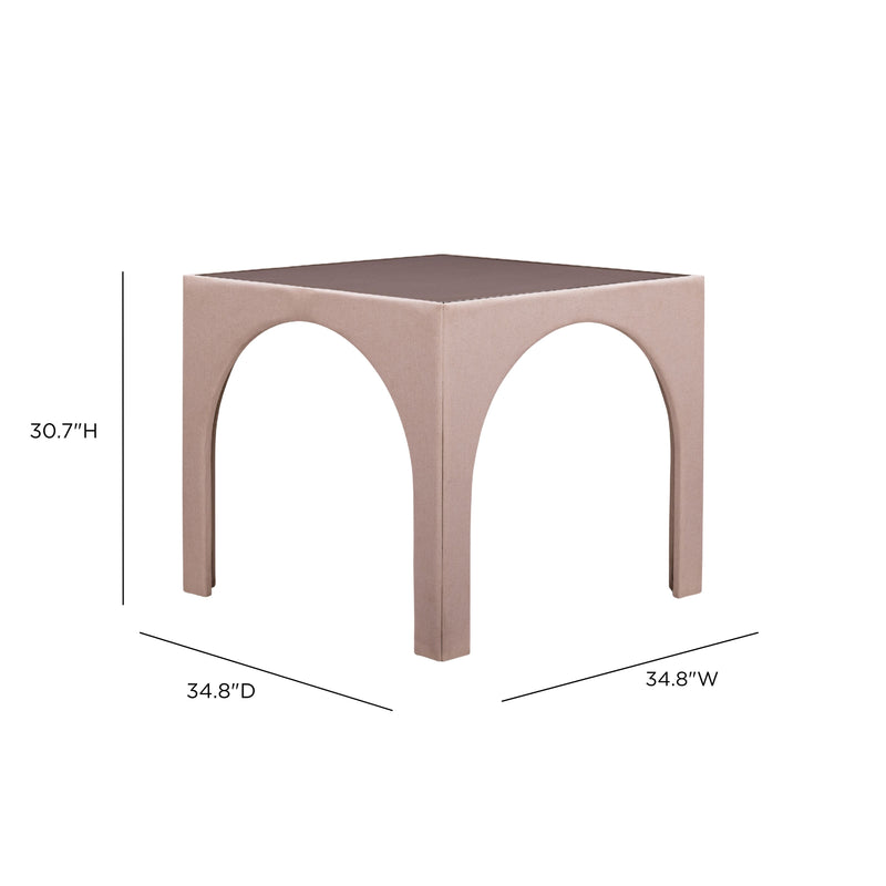 Tomlin 35" Square Mahjong Table - Light Pink
