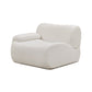 Zenith Contract-Grade Upcycled Fabric Corner Chair - Cream / LAF