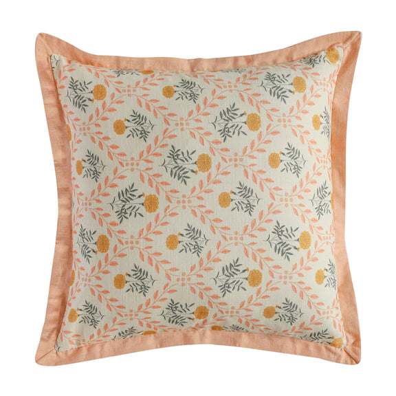 Dolce 20" Blush Pink Natural Cotton Throw Pillow - With Insert