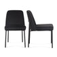 Sydney Performance Velvet Dining Chair - Set of 2 - Black