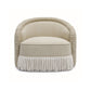 Pamela Tasseled Lounge Accent Chair - Tan