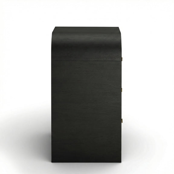 Hump 38" Arched 3-Drawer Bedside Chest - Black