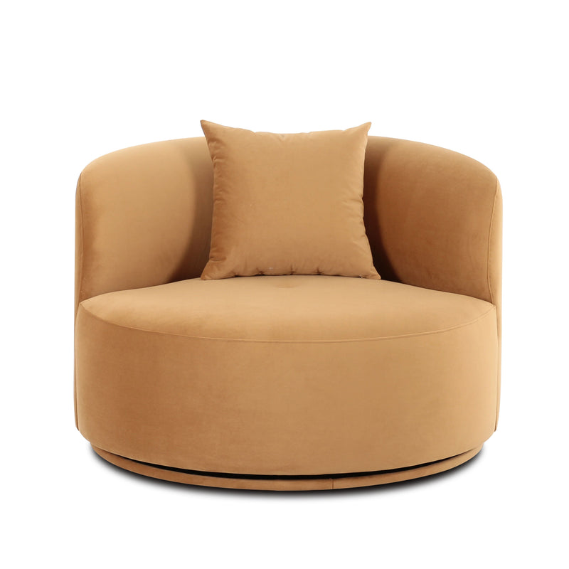 Fickle Swivel Accent Chair - Camel