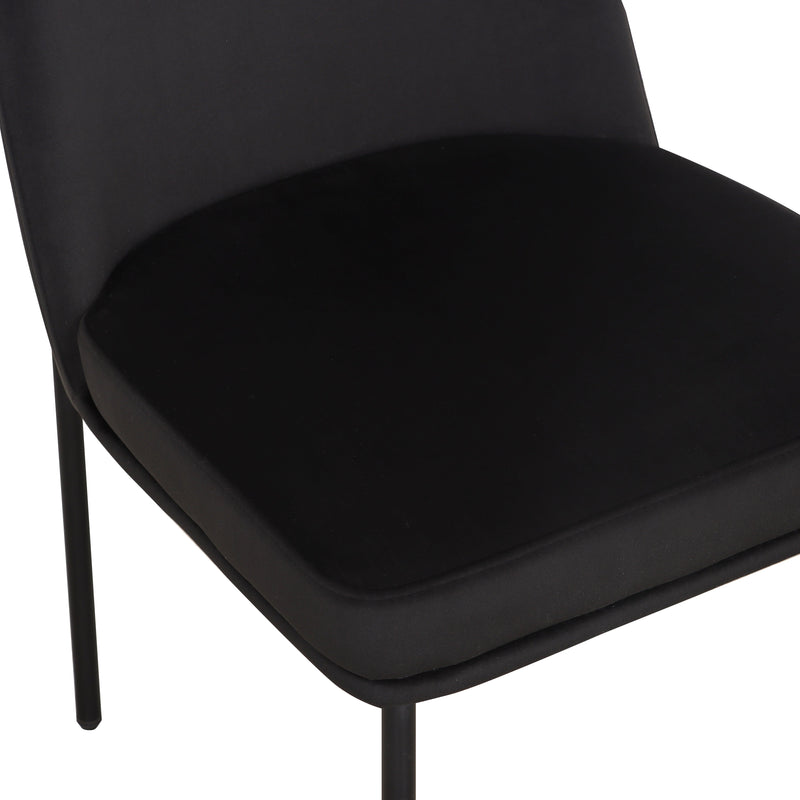 Sydney Performance Velvet Dining Chair - Set of 2 - Black