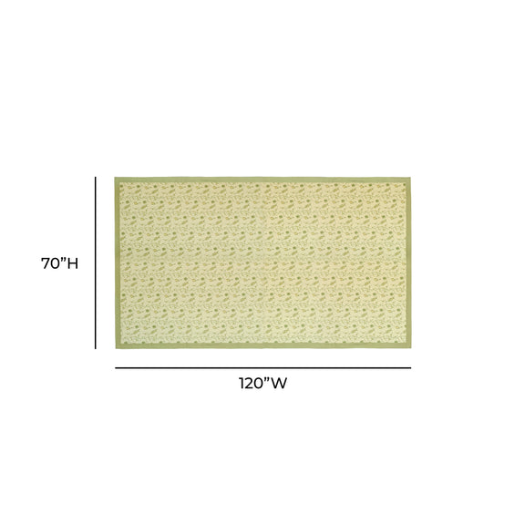 Dolce Natural Cotton Table Cloth - Olive Green / 70" x 120"