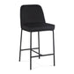 Sydney Performance Velvet Counter Stool Set of 2 - Black