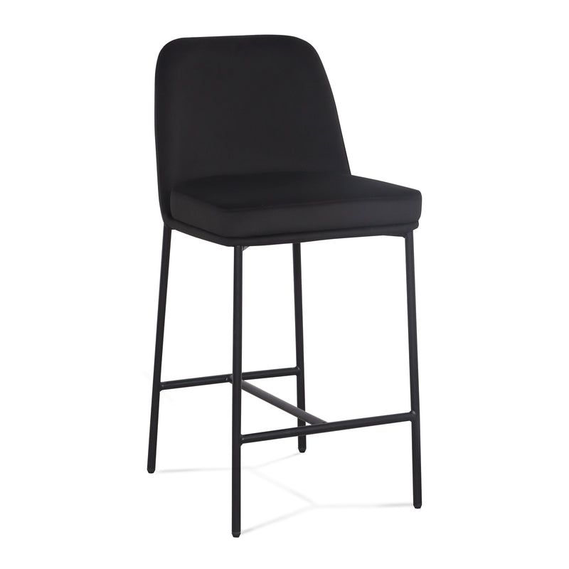 Sydney Performance Velvet Counter Stool Set of 2 - Black