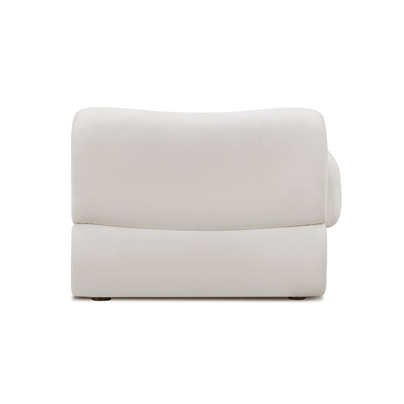 Zenith Contract-Grade Upcycled Fabric Corner Chair - Cream / LAF
