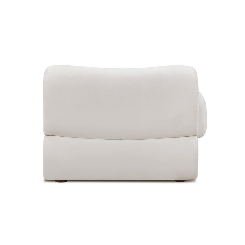 Zenith Contract-Grade Upcycled Fabric Corner Chair - Cream / LAF