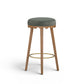 Oodle Performance Vegan Mohair Bar and Counter Stool - Green / Light Walnut / Bar Height