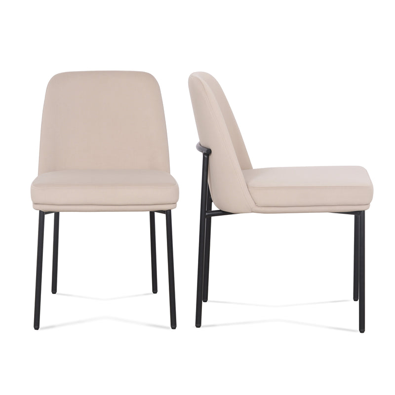 Sydney Performance Velvet Dining Chair - Set of 2 - Taupe