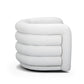 Curves Performance Velvet Swivel Accent Chair - Cream