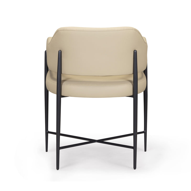 Sezanne Contract-Grade Vegan Leather Dining Chair - Taupe