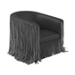 Shag Me Performance Vegan Leather Swivel Accent Chair - Black and White